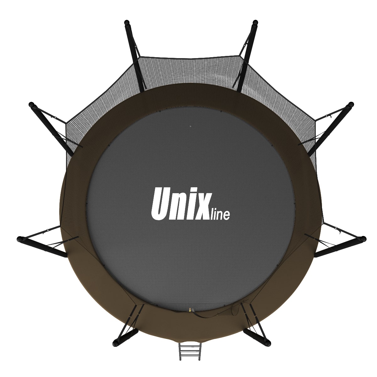 Батут UNIX line Black&Brown 12 ft, внутренняя сетка