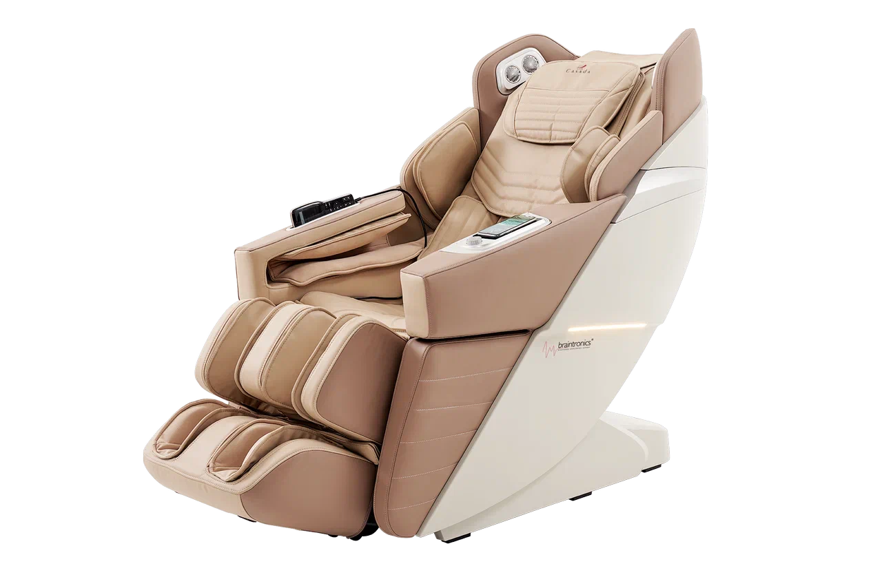Массажное кресло Casada CMS-570 AlphaSonic 3 White Khaki