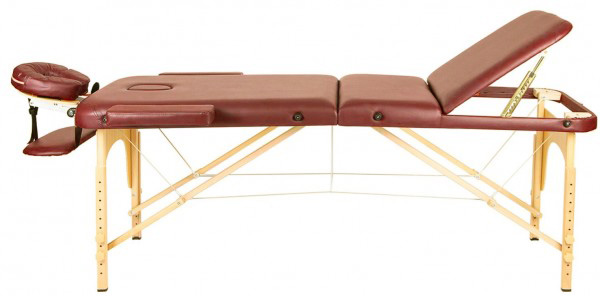 Складной массажный стол Atlas Sport 3-с, 70 см, деревянный (бургунди)