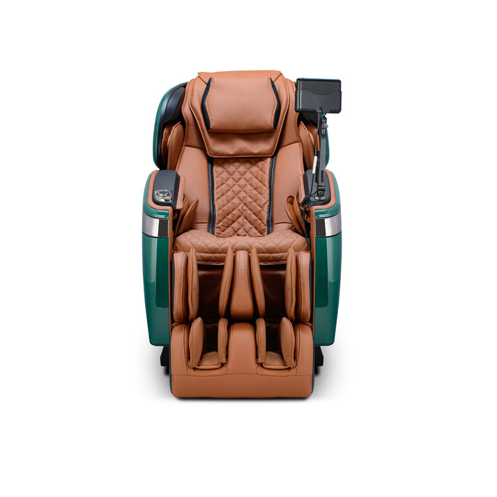 Массажное кресло Cozzia Qi XE Pro Emerald Green & Cappuccino