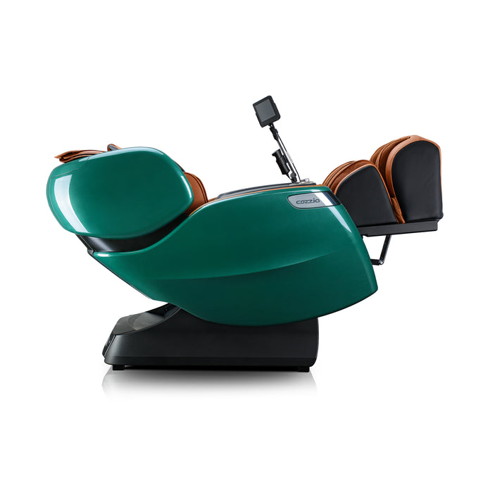 Массажное кресло Cozzia Qi XE Pro Emerald Green & Cappuccino