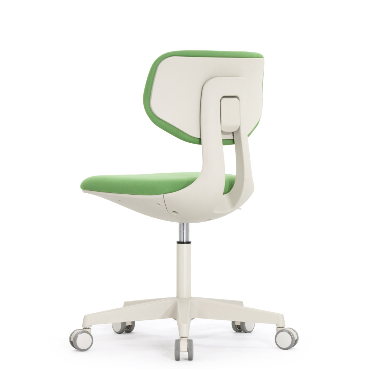 Эргономичное кресло Falto Rookie (регулируемая спинка, ткань, каркас белый, зелёный)