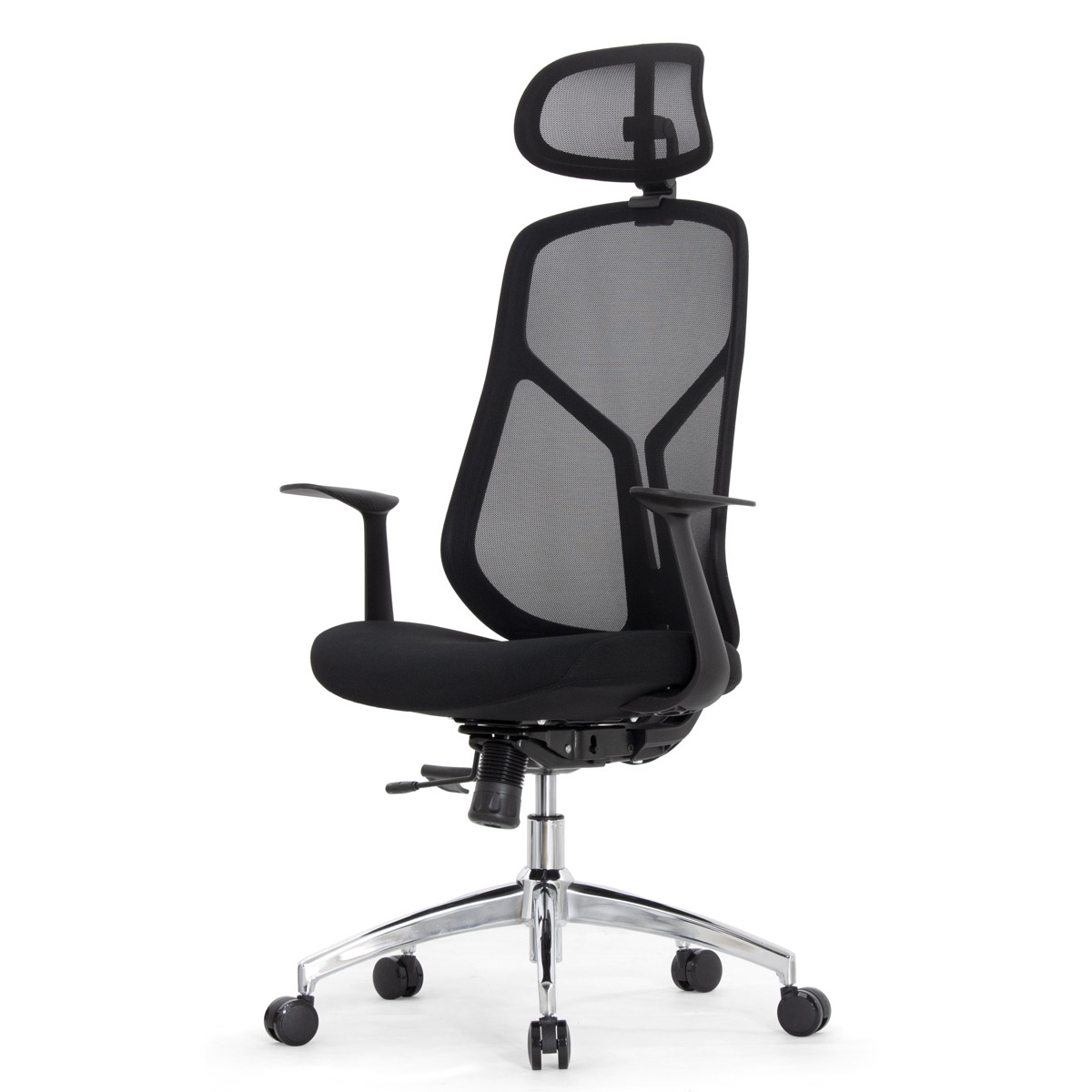 Эргономичное кресло Falto КУРАЖ LUX (сетка, ткань, чёрный)