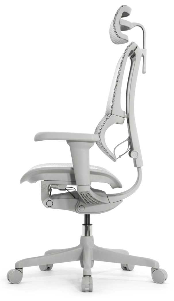 Эргономичное кресло Falto IOO Ultra (наклон вперёд, сетка, серый)