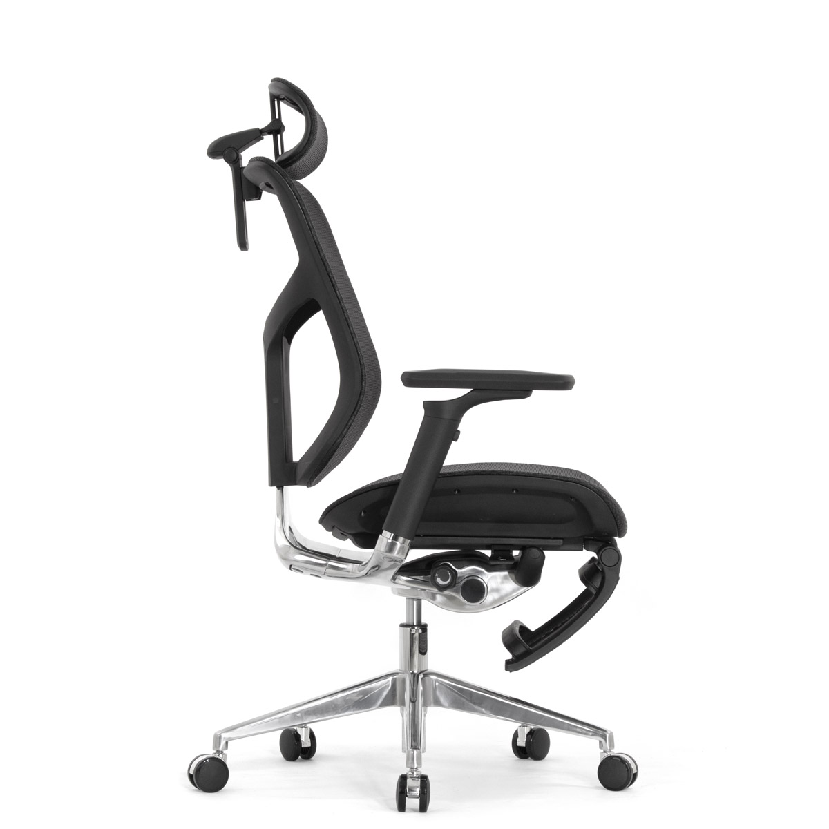 Эргономичное кресло Falto Star 2 с подножкой (подлокотники 6D (360), сетка, цвет чёрный)