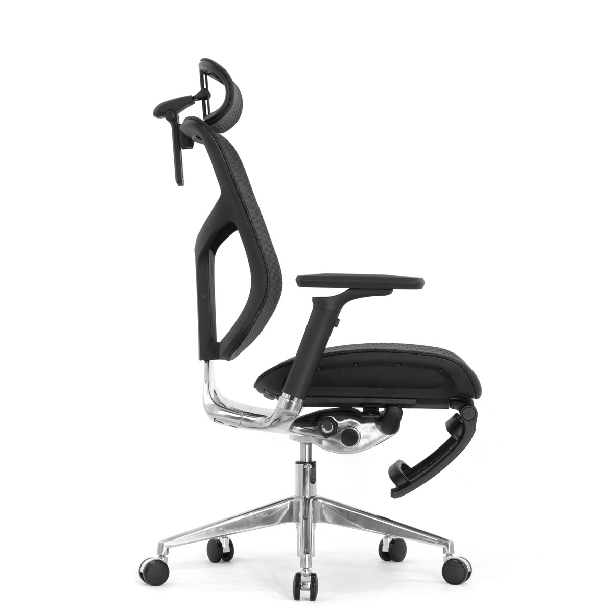 Эргономичное кресло Falto Star 2 с подножкой (подлокотники 6D (360), сетка, цвет чёрный)
