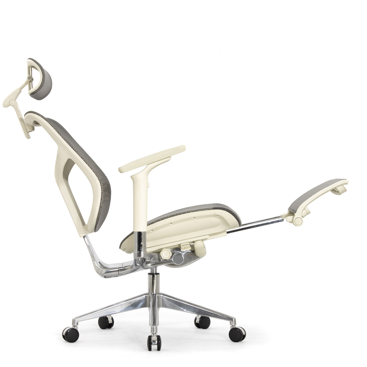 Эргономичное кресло Falto Star 2 с подножкой (подлокотники 6D (360), сетка, цвет светлый)