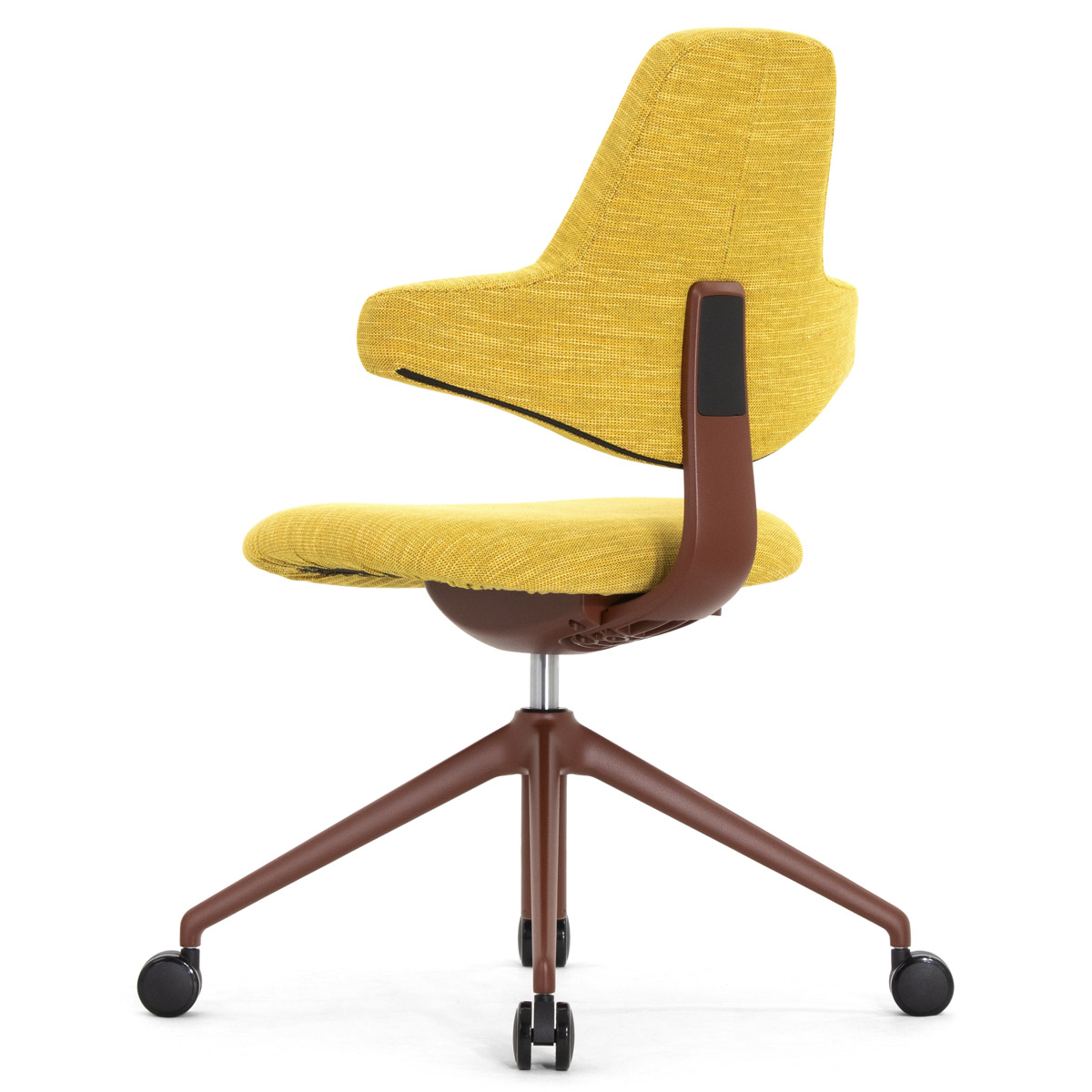 Эргономический стул Falto SOKOA ACTIV (отклонение, каркас бордо, ткань, жёлтый)