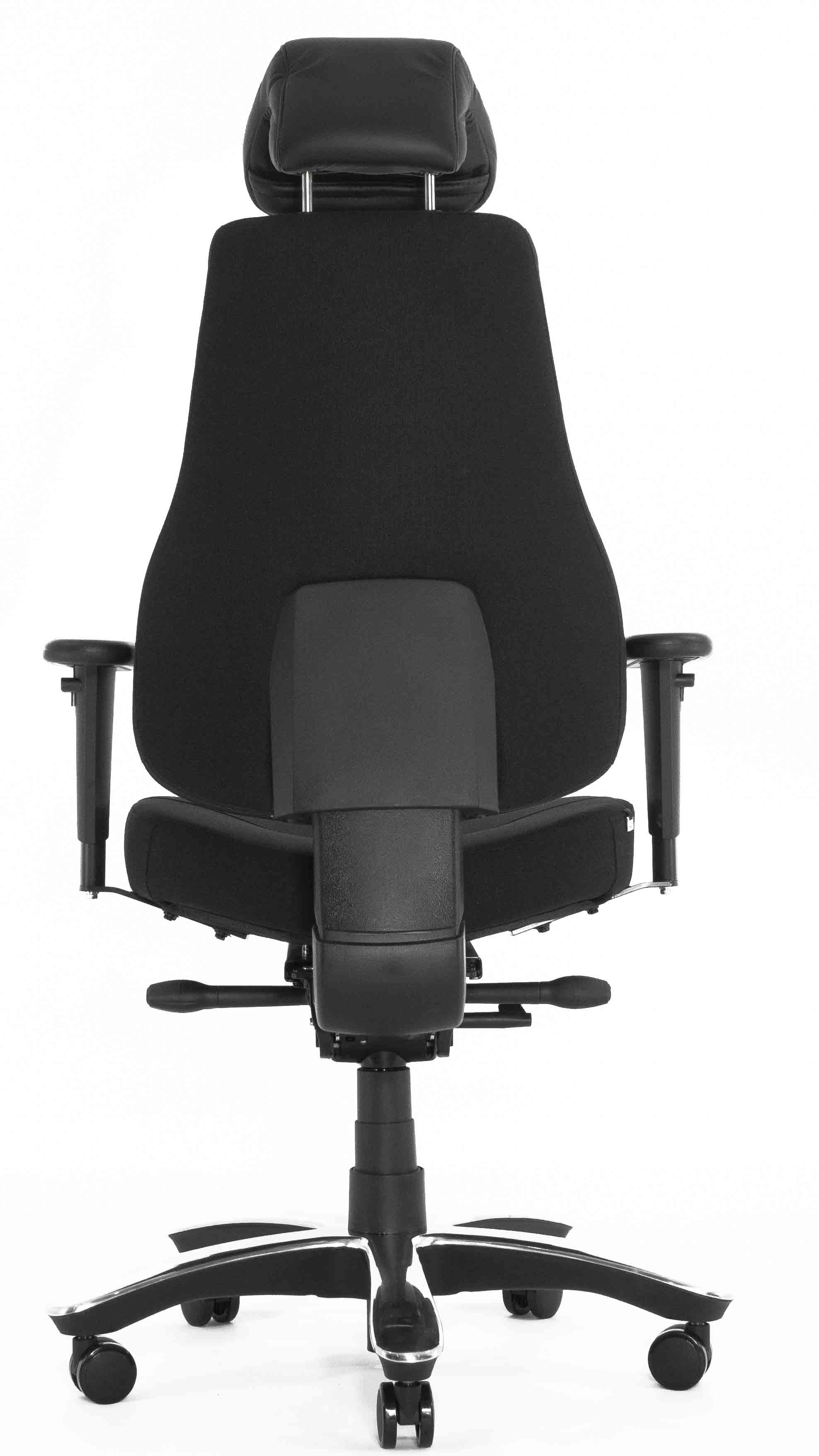 Эргономичное кресло Falto Dispatcher Orto (наклон сиденья, анатомическая форма, ткань, чёрный)