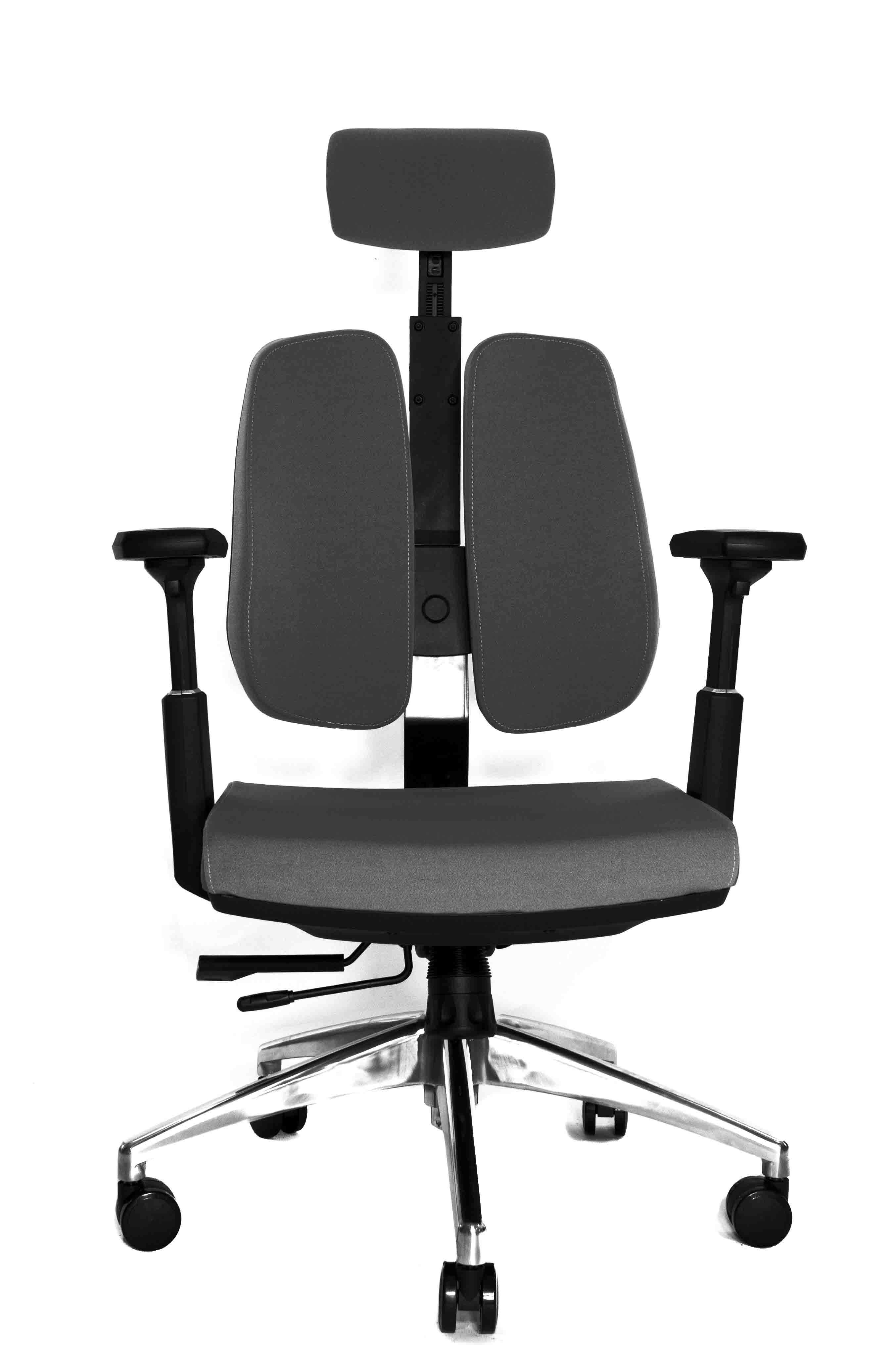 Ортопедическое кресло Falto ALPHA (корсетная спинка, ткань, тёмно-серый)