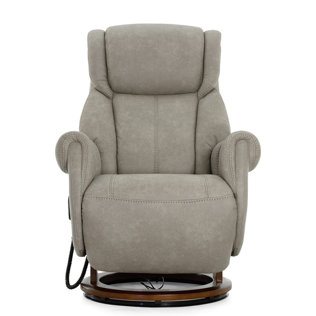 Кресло-реклайнер Falto Lift (3 мотора с механизмом подъёма, искусственный нубук, серый)