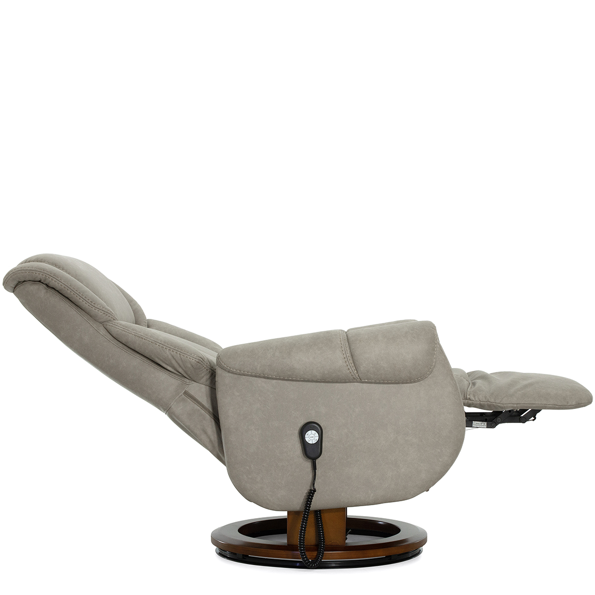 Кресло-реклайнер Falto Lift (3 мотора с механизмом подъёма, искусственный нубук, серый)