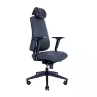 Эргономичное кресло Falto IDEAL 1104-31H Medley black 60999 (черный каркас / т. серая ткань / крестовина пластик черный)
