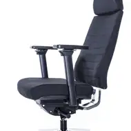 Эргономичное кресло Falto TRONA 1702-18H Fighter black 60999 (черный каркас / черная ткань / АЛ крестовина)