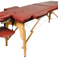 Складной массажный стол Atlas Sport 2-с, 60 см, деревянный (бургунди)
