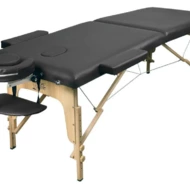 Складной массажный стол Atlas Sport 2-с, 60 см, деревянный (черный)