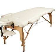 Складной массажный стол Atlas Sport 2-с, 60 см, деревянный (бежевый)