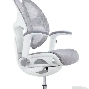 Детское эргономичное кресло Falto ORTO (корсетная спинка, слайдер, подлокотники 3D, сетка, белый)