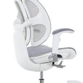 Детское эргономичное кресло Falto ORTO (корсетная спинка, слайдер, подлокотники 3D, сетка, белый)