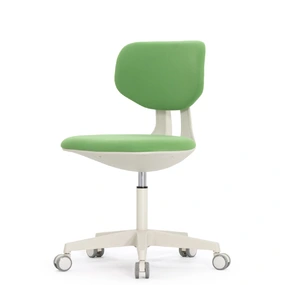 Эргономичное кресло Falto Rookie (регулируемая спинка, ткань, каркас белый, зелёный)