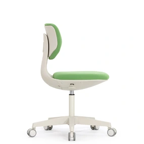 Эргономичное кресло Falto Rookie (регулируемая спинка, ткань, каркас белый, зелёный)