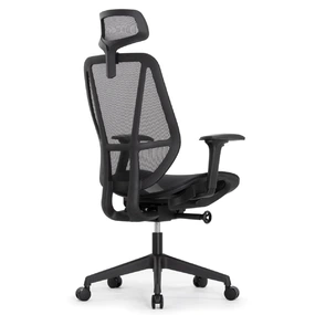 Эргономичное кресло Falto HOP ECO (удлинённое сиденье, сетка, чёрный)