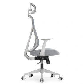 Эргономичное кресло Falto КУРАЖ LUX (сетка, ткань, серый каркас, серый)