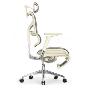 Эргономичное кресло Falto Sail 2 с подножкой (динамичный поясничный упор, подлокотники 6D (360), сетка, светлый)