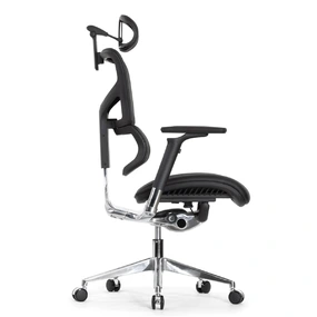 Эргономичное кресло Falto Leater Premium SL (динамичный поясничный упор, натуральная кожа, чёрный)