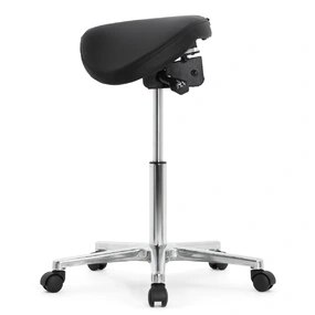 Стул-седло Falto SALLI Activ (наклон, ширина, экокожа, чёрный)