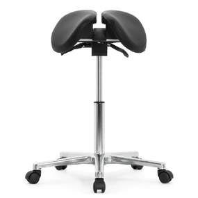 Стул-седло Falto SALLI Activ (наклон, ширина, экокожа, чёрный)