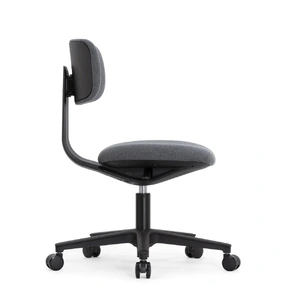 Эргономичное кресло Falto Rookie Plus (поворот спинки, ткань, каркас чёрный, тёмно-серый)
