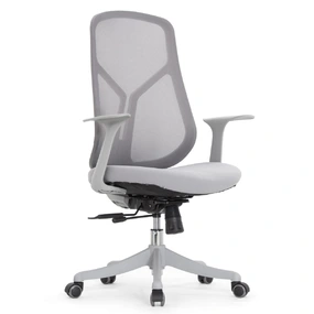 Эргономичное кресло Falto Кураж (без подголовника, сетка, ткань, серый)